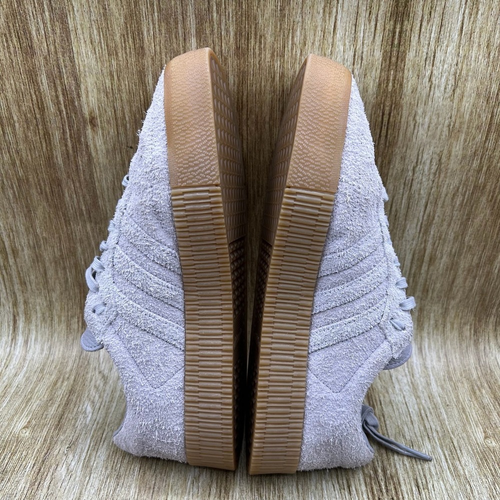 Adidas SambaRose Sneakers Women's Size 10 Gray Gum Suede Platform Shoes B37860 - Picture 7 of 10